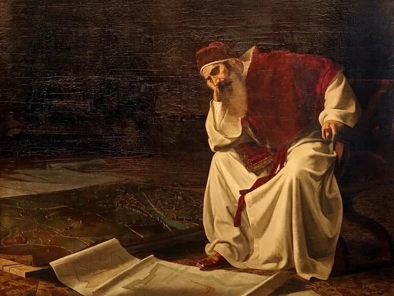 1825-Luigi Norfini - Clemente VII studia i piani dell’assedio di Firenze - Museo Nazionale do Palazzo Mansi, Lucca